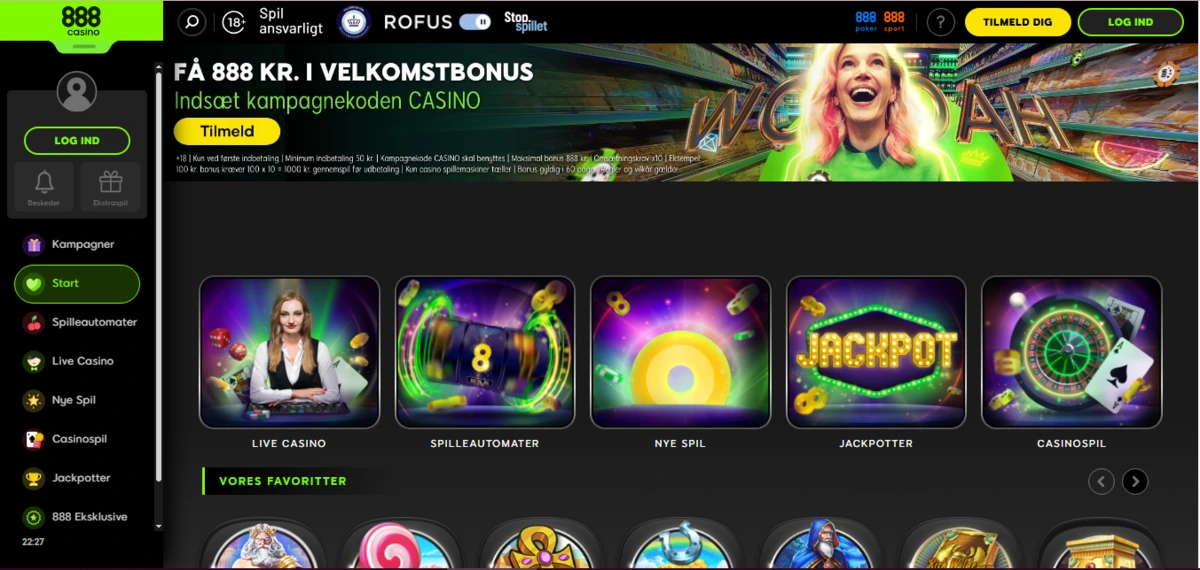 888 Casino Screenshot